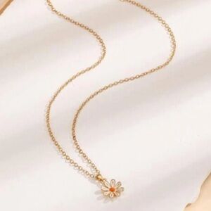 Flower charm necklace